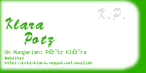 klara potz business card